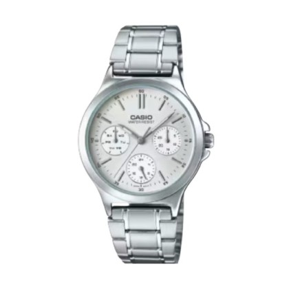 Casio General LTP-V300D-7A Silver Stainless Steel Band Women Watch
